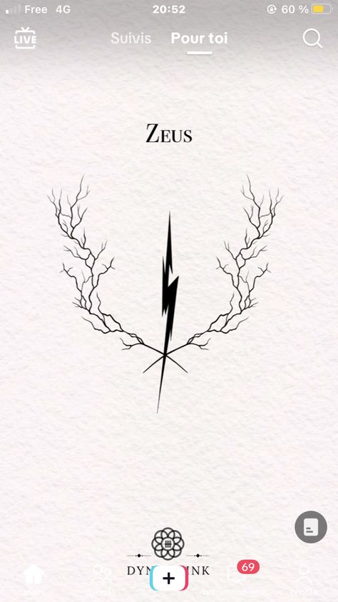 Greek Symbol Tattoo Mythology, Percy Jackson Spqr Tattoo, Demigod Tattoo, Zeus Lightning Bolt Tattoo, Circe Tattoo Simple, Small Greek Mythology Tattoos For Men, Greek Tattoo Symbols, Gods Tattoos Mythology, Hades Drawing Greek Mythology