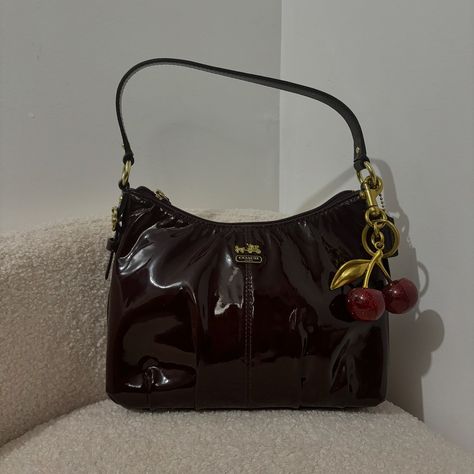 $220 free shipping 💌SOLD y2k coach black cherry shoulder bag 🍒 - excellent condition view photos - original dust bag included - perfect fall bag <3 - unbranded cherry charm included Cherry Charm, Fall Bags, Black Cherry, View Photos, Dust Bag, Cherry, Conditioner, Shoulder Bag, Free Shipping