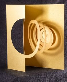 Spiral Pop Up Card, Arte Pop Up, Heart Pop Up Card, Paper Structure, Golden Spiral, Origami And Kirigami, Paper Engineering, Pop Up Art, Paper Patterns