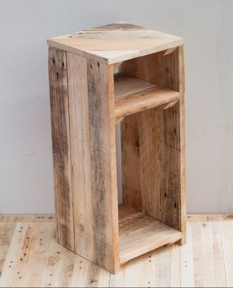 Pallet Night Stands, Rustic Bedside Table, Rustic Nightstand, Diy Nightstand, Wooden Bedside Table, Прикроватные Тумбочки, Wooden Nightstand, Pallet Furniture Bedroom, Night Stands