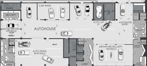 Auto House Car Showroom Architecture, Car Showroom Interior, Car Showroom Design, Plan Garage, Car Workshop, Vehicle Accessories, Luxury Vehicles, Car Showroom, Showroom Design