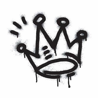 collection of Spray painted graffiti crown sign in black over white. Crown drip symbol. isolated on white background. vector illustration 22086811 Vector Art at Vecteezy Crown Graffiti Art, Dripping Art Drawing, Spray Paint Logo Design, Graffiti Crown Drawings, Graffiti Crown Tattoo, Black Spray Paint Ideas, Graffiti Art Black And White, Crown Art Drawing, Spray Paint Ideas Graffiti