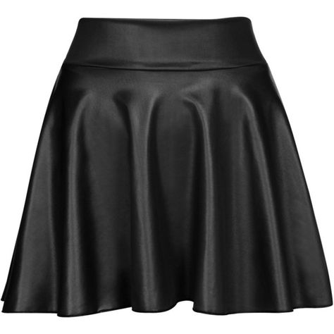 Yoins Black Leather Look Skater Skirt With Back Elastic Band ($10) ❤ liked on Polyvore featuring skirts, yoins, faldas, black, flared pleated skirt, pleated skirt, high waisted knee length skirt, faux leather skirts and flared skirt High Waisted Circle Skirt, Frozen Fashion, Blue Leather Skirt, Leather Skater Skirt, Leather Skater Skirts, Blue Skater Skirt, Mini Skirt Fashion, Blue Pleated Skirt, Full Midi Skirt