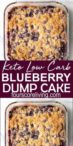 Blueberry Dump Cake, Blueberry Dump Cakes, Postre Keto, Keto Cake, Keto Dessert Easy, Low Carb Diets, Low Carb Sweets, Recetas Keto, Low Carb Dessert