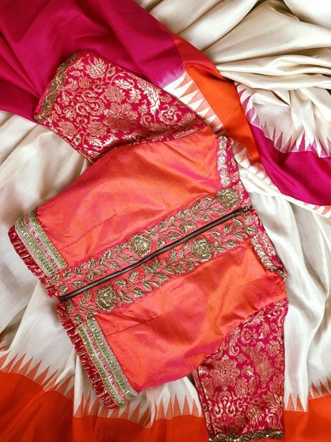 Pinterest: @pawank90 Heavy Maggam Work Blouses, Paithani Blouse Design, Blouse Maggam Work, Maggam Work Blouse, Blouse Back Neck Designs, Wedding Blouse Designs, Sari Blouse Designs, Indian Saree Blouses Designs, Blouse Designs Indian