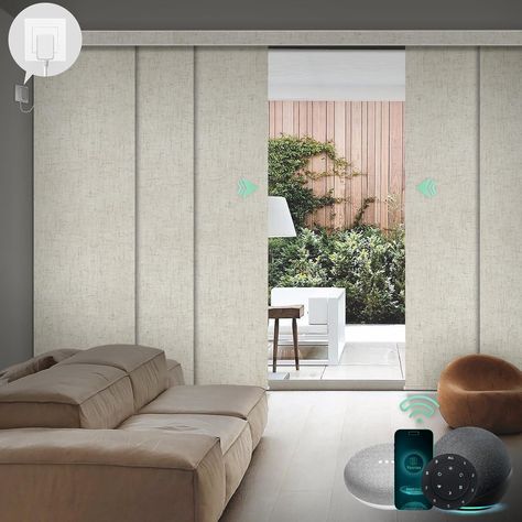 Sliding Panel Blinds, Patio Door Window Treatments, Sliding Glass Door Window Treatments, Sliding Glass Door Window, Panel Blinds, Door Window Treatments, Glass Doors Patio, Vertical Doors, Sliding Door Blinds