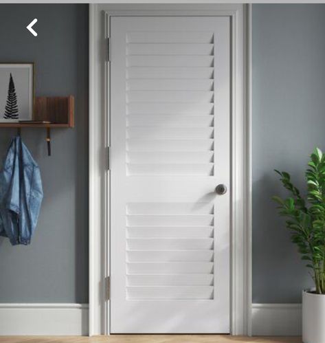 Inside Doors Ideas Interiors, Louvered Door Ideas, Inside Doors Ideas, Bathroom French Doors, Louver Door, Louver Doors, Home Office And Gym, Louvered Interior Doors, Louvered Door