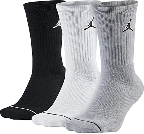 Amazon.com: jordan apparel - International Shipping Eligible: Clothing, Shoes & Jewelry Dri Fit Socks, Jordan Essentials, Jordan Outfits, Basketball Socks, White Wolf, Athletic Socks, Men Shoes Size, Nike Jordan, Jordans Sneakers