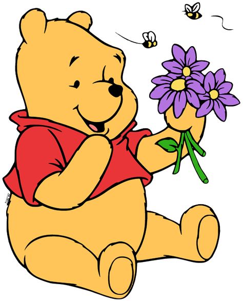 Pooh Bear Characters, Winnie The Pooh Tattoos, Winnie Poo, Forest Drawing, Disney Toms, Smelling Flowers, Winnie The Pooh Pictures, Winnie The Pooh Friends, Famous Cartoons