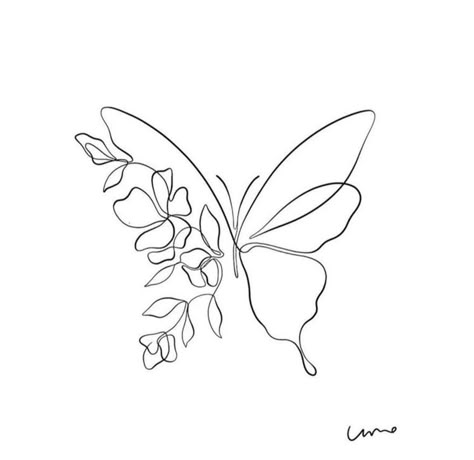 Line Art Tattoos Self Love, Floral Tattoo Dainty, Outlined Flower Tattoo, Tattoo Ideas Female Growth, 30 Min Tattoos, Name Drawings Creative Ideas, Artistic Butterfly Tattoo, Fineline Butterfly Tattoo Design, Spitural Aesthetic