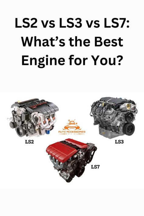 The LS engines are a family of engines produced by General Motors. LS stands for “Luxury Sport,” These engines were designed with performance in mind. There are a variety of LS engines, including the LS2, LS3, and LS7. Each motor has its unique features and benefits, and the differences in each of them can determine which engine you want to use in your next build or upgrade your current car. #LS2engine #LS3engine #LS7engine #engine #carengine #autoaccessries Types Of Engine, Ls3 Engine, Ls1 Engine, Chevy Ls Engine, Ls Engine Swap, Lexus Lfa V10 Engine, Chevy Ls, Gm Ls Engine, Crate Motors