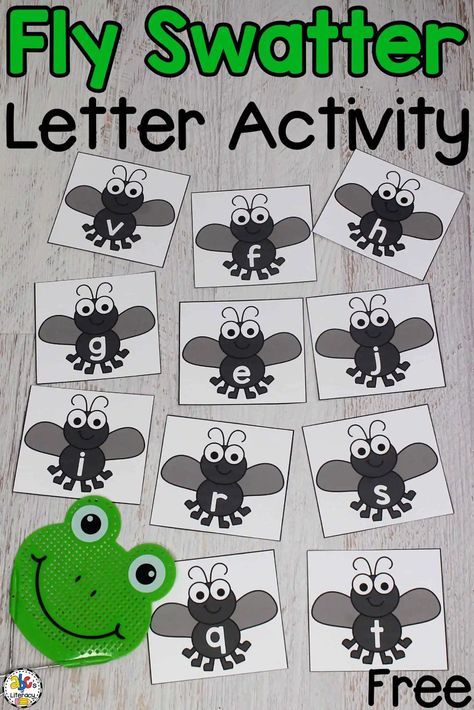 Preschool Alphabet Games, Preschool Camping, Letter Recognition Games, Bubble Recipe, Insects Preschool, Alphabet Game, Bugs Preschool, Writing Printables, Letter Recognition Activities