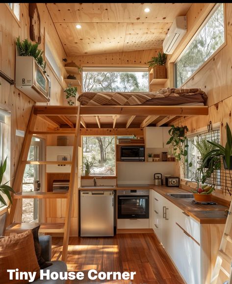 Tiny House In Nature, Mini Home Design, Log Cabin Homes Interior Decor, Small Log Cabin Homes Interior, Small Log Cabin Homes, Office Tiny House, Japanese Tiny House Design, A Frame Tiny House, Timber Frame Tiny House