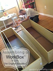 Assembling a WorkBox from The Original ScrapBox (going from craft supply chaos to organization!), at Serenity Now Craft Bench, Cricut Office, Scrapbook Room Organization, Lime And Lemon, Art Studio Storage, Craft Storage Cabinets, Studio Storage, My Dream House, Craft Supply Storage