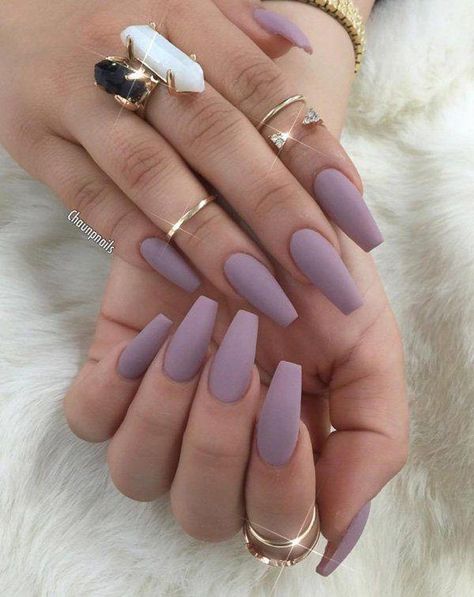 Nails And Rings, Manicured Nails, Solid Color Nails, Matte Nail Polish, Matte Nails Design, Fall Acrylic Nails, Orange Nails, Prom Nails, Coffin Nails Designs