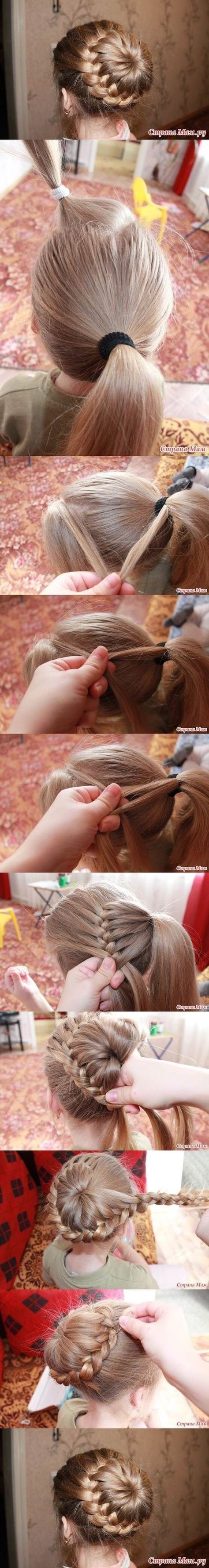 Braid Sanggul Cepol, Easy French Braid, Unique Braided Hairstyles, Fishtail Braid, Beautiful Braids, Braided Bun, Short Hairstyle, Braided Hairstyles Tutorials, Great Hair