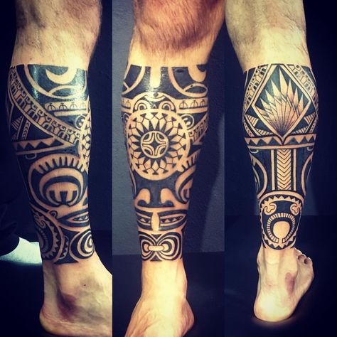 Maori Leg Tattoo, Tattoo Maori Perna, Polynesian Tattoo Meanings, Polynesian Leg Tattoo, Tato Maori, Guerriero Samurai, Tiki Tattoo, Luck Tattoo, Tattoo Diy