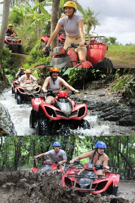 Waterfall Cave, Bali Adventure, Bali Swing, Atv Riding, Rice Field, Atv Tour, Biking Outfit, Atv Quad, Quad Bike