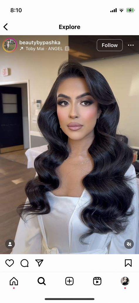 Asian Hair Extensions, Long Curly Black Hair, Black Hair Curls, Wedding Curls, Hair Stages, Glamorous Wedding Hair, Hollywood Curls, Bridal Hair Down, Competition Hair