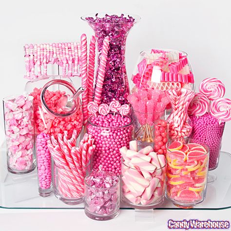 This site has a grand selection of bulk candy! Reasonable prices too! I like how the site allows you to only see colors you want or select certain themes. Makes candy shopping much easier. They also have a tutorial on how to build your candy buffet Pink Candy Buffet, Candy Buffet Tables, Tout Rose, Bulk Candy, Dessert Buffet, Candy Table, Sweet 16 Parties, Candy Desserts, Wedding Candy