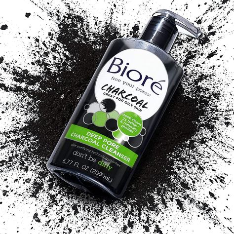 Bioré Deep Pore Charcoal Cleanser Charcoal Cleanser, Charcoal Face Wash, Daily Face Wash, Pore Strips, Makeup Removal, Product Shoot, Pore Cleansing, Facial Wash, Natural Cleaning Products