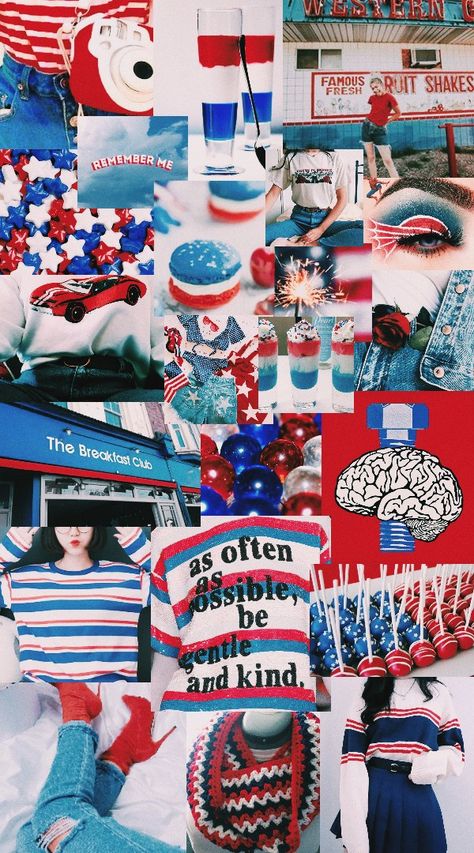 4th Of July Wallpaper, July Background, Blue And White Wallpaper, Happy Birthday America, Blue Wallpaper Iphone, Jimin Wallpaper, Photo Wall Collage, Aesthetic Collage, Laptop Wallpaper