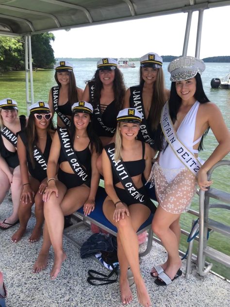 Bachelorette Trip Cruise, Captain Bachelorette Party, Cruise Bach Party, Bachelorette Party Outfit Boat, Party Boat Bachelorette, Hen Do Boat Party, Bachelorette Boat Party Decor, Bachelorette Booze Cruise, Pilot Themed Bachelorette Party