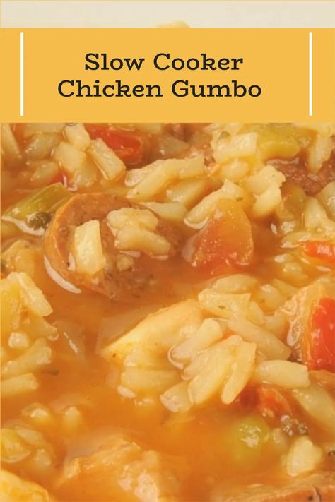 Chicken Gumbo Soup Recipe, Gumbo Soup Recipe, Gumbo Crockpot, Chicken Gumbo Soup, Cubed Chicken, Chicken Soups, Gumbo Soup, Chicken Gumbo, Dinner Homemade