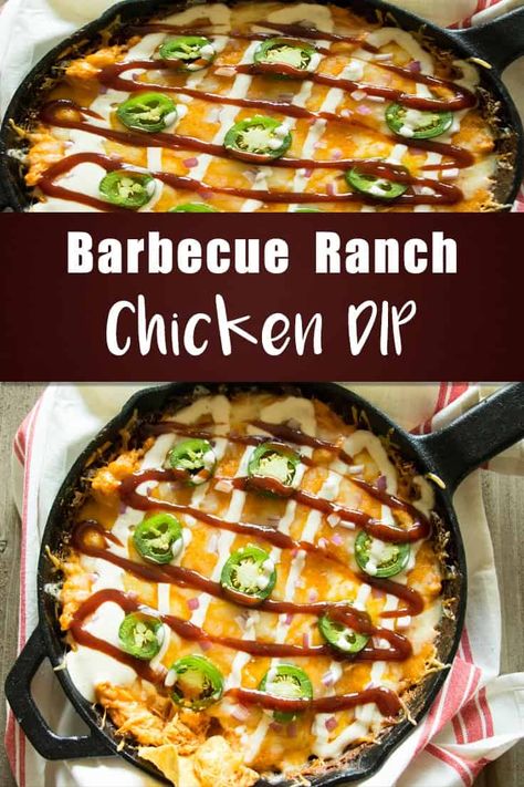 Ranch Chicken Dip, Barbecue Ranch Chicken, Game Day Dip, Bbq Chicken Dip, Chicken Dip Recipe, Creamy Ranch Dressing, Creamy Ranch, Chicken Dip, Cream Cheese Chicken