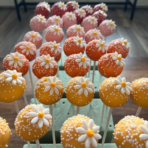 May Flower Birthday Theme, Wild Flower Party Food, Two Wild Flower Party, Garden Party Treats, Cake Pops Flowers, Wildflower Theme First Birthday, Wild Flower Cake Pops, Wild Flowers Baby Shower Ideas, Wildflower Baby Shower Food Ideas