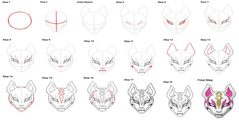 Kitsune Mask Drawing, Kitsune Drawing, Sketches Outline, Drawing Guy, Sketchy Art, Mask Png, Kitsune Mask, Mask Drawing, Technical Drawings