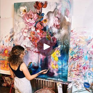 Milan Art Institute, Dimitra Milan, Milan Art, Flower Painting Canvas, Paint Flowers, Learn How To Paint, How To Mix, Painting Videos, Learn To Paint