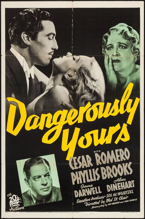 Dangerously Yours 1937, Dangerously Yours, Old Film Posters, Old Movie Posters, Old Hollywood Movies, Film Posters Vintage, I Love Cinema, Original Movie Posters, 20th Century Fox