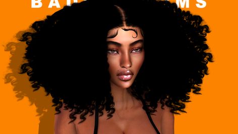 KIMORA CURLS | Patreon Afro Hair Sims 4 Cc, Sims 4 Afro Hair, Sims 4 Collections, Natural Curls Hairstyles, Sims4 Cc, Roller Set, Cc Sims, Ts4 Cc, Bts Drawings