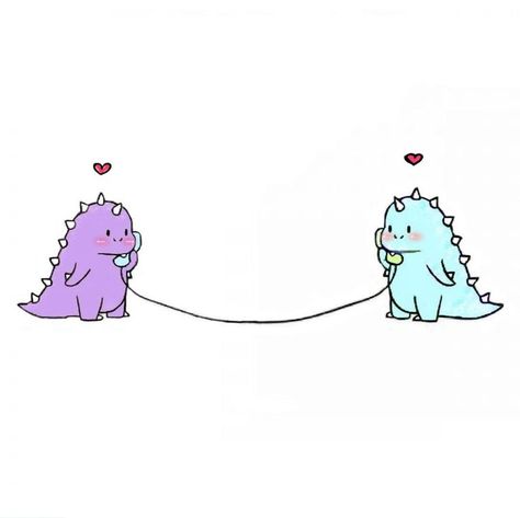 Cute Dino Matching Pfp, Dino Bff Wallpaper, Cute Dino Background, Bff Wallpaper For 2 Phones Aesthetic, Matching Dino Wallpaper, Cute Dino Pfp, Cute Friendship Drawings, Two Bff Wallpaper, Bff Wallpaper For 2 Phones