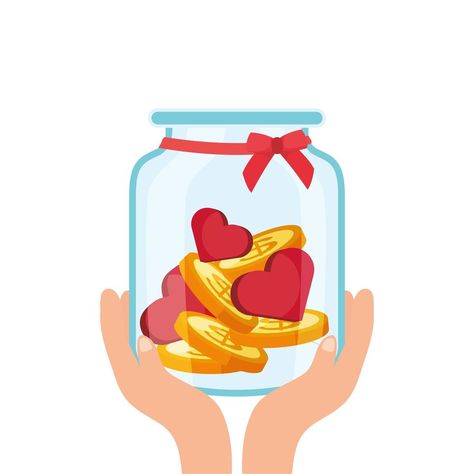 charity donation jar with hearts and coins Coin Jar, Charity Donation, Iphone Wallpaper Hd Nature, Donate To Charity, Vector Photo, Pluto The Dog, Vector Art, Art Images, Template Design