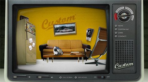 50's television set layout. The knob controls website content. Vintage Website Design, Vintage Web Design, Style Web, Vintage Television, Modern Web Design, Website Design Layout, Web Inspiration, Retro Theme, Web Designs