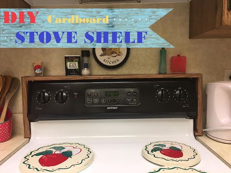 Over The Stove Shelf, Stove Shelf, Diy Stove, Ladder Shelf Diy, Kitchen Facelift, Spice Shelf, Shelf Diy, Box Crafts, Ladder Shelf