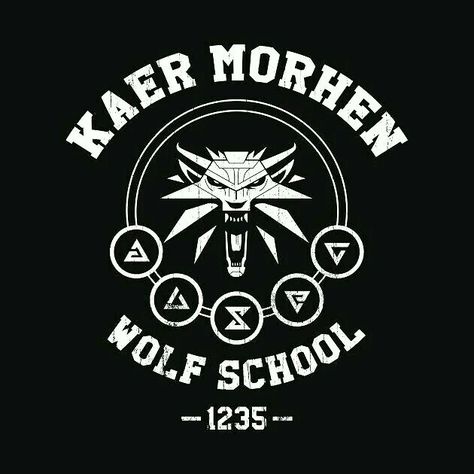 Witcher. School of the Wolf. Witcher Tattoo, Kaer Morhen, Witcher Wallpaper, The Witcher Game, Look Wallpaper, The Witcher Books, Witcher Art, Witcher 3 Wild Hunt, Geralt Of Rivia