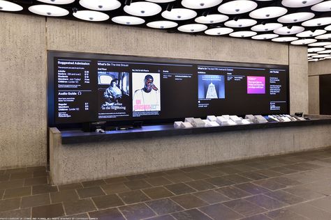 Metropolitan Museum Of Art Met Breuer Building, New York, New York, United States - Case Study | Planar Digital Signage Displays, San Myshuno, Rear Projection, Miami University, Museum Tickets, Led Video Wall, Signage Display, Counter Design, Led Video