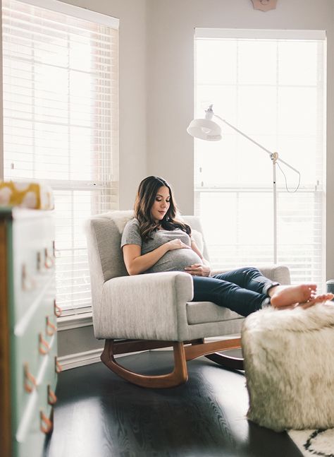 8 Hospital Bag Essentials When Having A Baby - Inspired By This Chair Nook, Outdoorsy Nursery, Nursing Chair, Stylish Nursery, Bag Essentials, Baby Time, Hospital Bag, Nursery Inspiration, Nursery Neutral