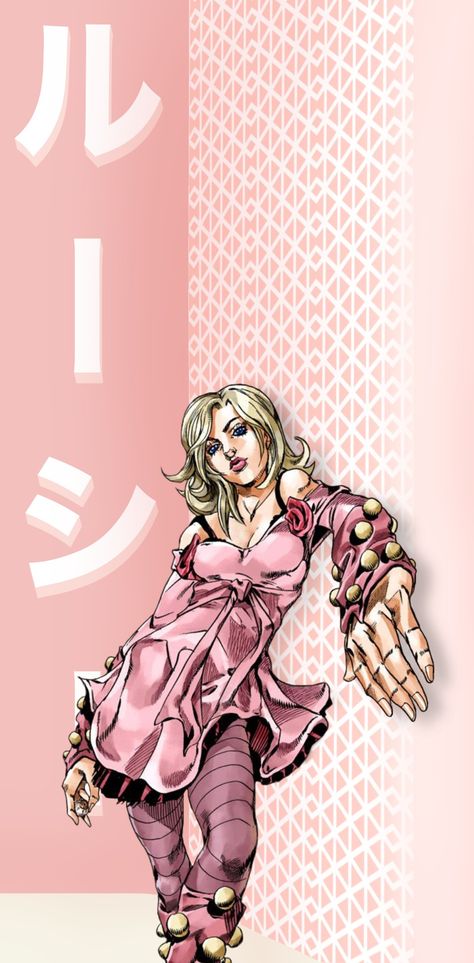 Jjba Part 6 Wallpaper, Jojo Pink Wallpaper, Lucy Steel Wallpaper, Jjba Part 5 Wallpaper, Jjba Phone Theme, Jjba Wallpaper Aesthetic, Sbr Wallpaper, Jjba Wallpaper Iphone, Lucy Steel Jojo