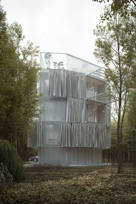 THE DANGER ELEMENT — Light House, Low Carbon House – BRUTHER Bruther Architecture, Temporary Architecture, Building Skin, Low Carbon, Facade Architecture, Sustainable Architecture, Facade Design, School Architecture, Architecture Model