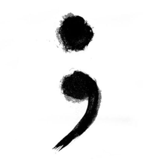 Semi Colon, Symbol Of Hope, Encouragement