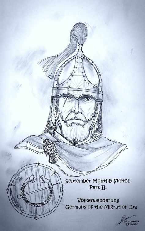 Voelkerwanderung - The Migration Era by Gambargin Migration Period, Ancient Greek Pottery, Warrior Drawing, Germanic Tribes, Historical Warriors, Military Drawings, Warrior Women, Early Middle Ages, The Roman Empire