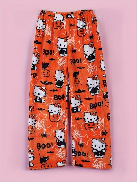 Hello Kitty Pajama Pants, Halloween Pajama Pants, Hello Kitty Pajamas, Cute Christmas Pajamas, Halloween Hello Kitty, Matching Stuff, Hello Kitty Theme, Soft Pajama Pants, Kitty Theme