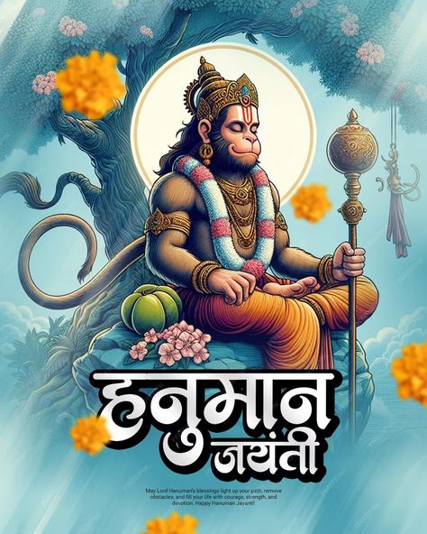 Hanuman Jayanti Post, Happy Hanuman Jayanti, Hanuman Jayanti, Hanuman Ji Wallpapers, Hindu Festival, Hanuman Chalisa, Shri Hanuman, Hanuman Pics