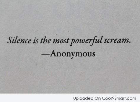 Silence is the most powerful scream. Description from pinterest.com. I searched for this on bing.com/images Poem Quotes, Deep Thought Quotes, Quote Aesthetic, Typewriter, Pretty Words, Most Powerful, Pretty Quotes, Thoughts Quotes, The Words