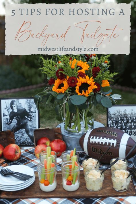 Uf Themed Party, Guy Grad Party Ideas, Football Tailgate Food, Football Tailgate Party, Fall Tailgating, Football Watch Party, Tailgate Table, Sweet Dressing, Ranch Pasta Salad