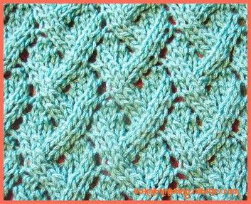 Loose Lattice #Knit #Lace #Stitch #Pattern. This would be lovely for a fine gauge lace scarf or shawl. Lace Knitting Stitches, Lace Knitting Patterns, Knitting Instructions, Knit Lace, How To Knit, Knit Stitch Patterns, Crochet Stitches Patterns, Beautiful Knitting, Knit Stitch